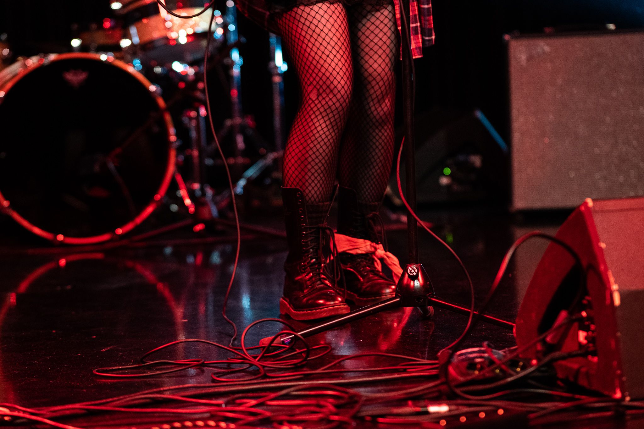 Kabels op het podium