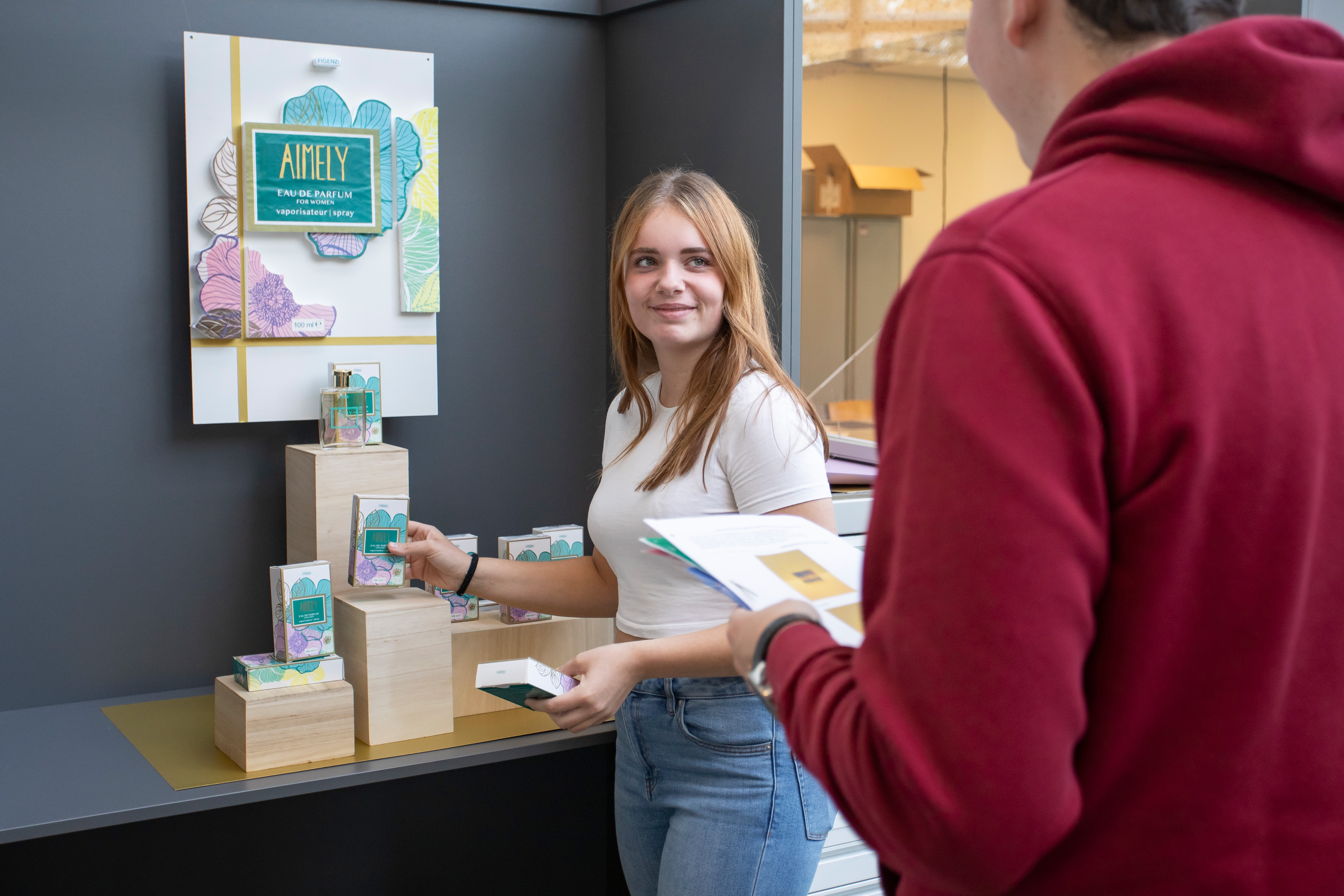 Student laat presentatie zien