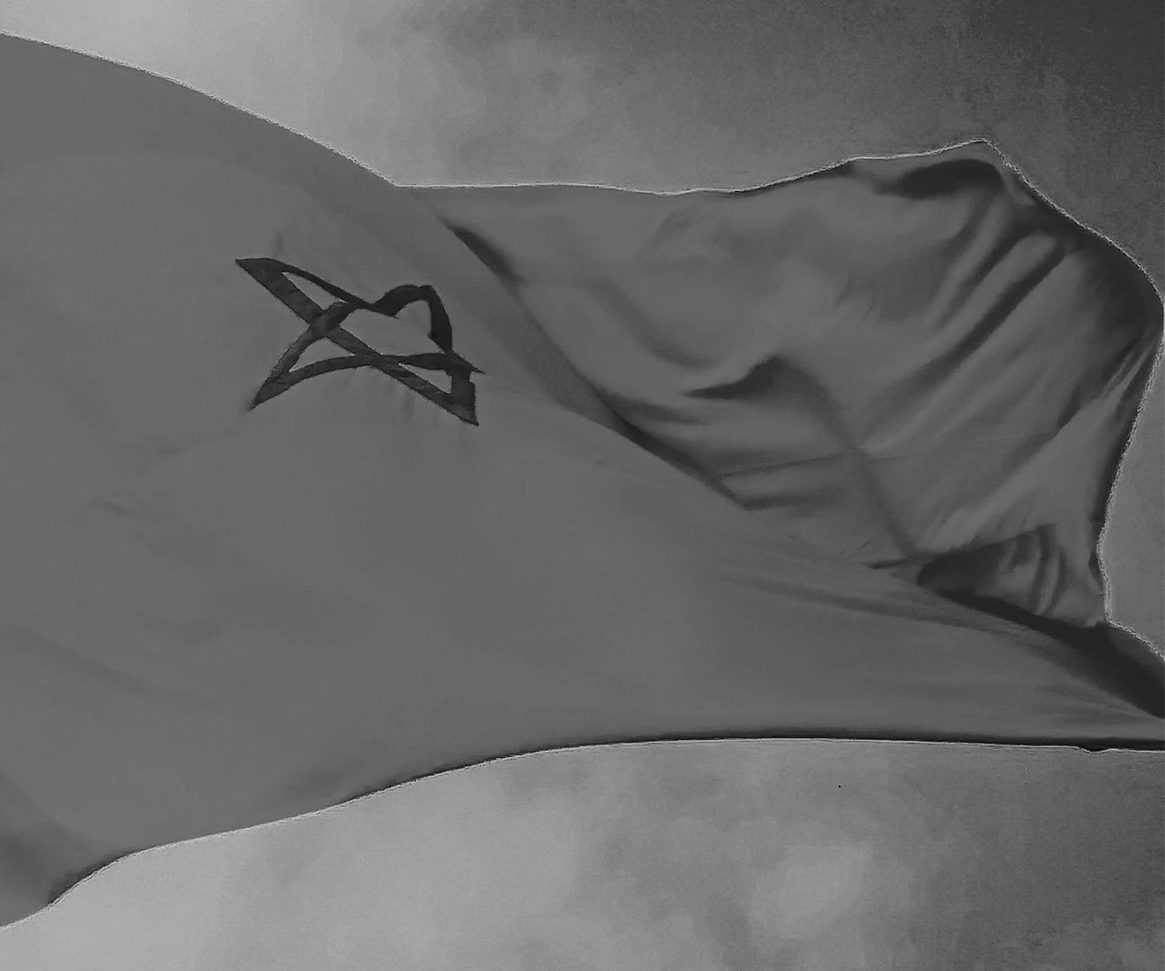 De Marokkaanse vlag zwartwit